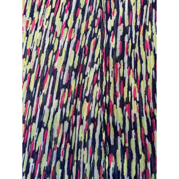 Liz Claiborne Womens Long Sleeve Sheer Blouse XL Colorful Multicolored - Picture 3 of 13